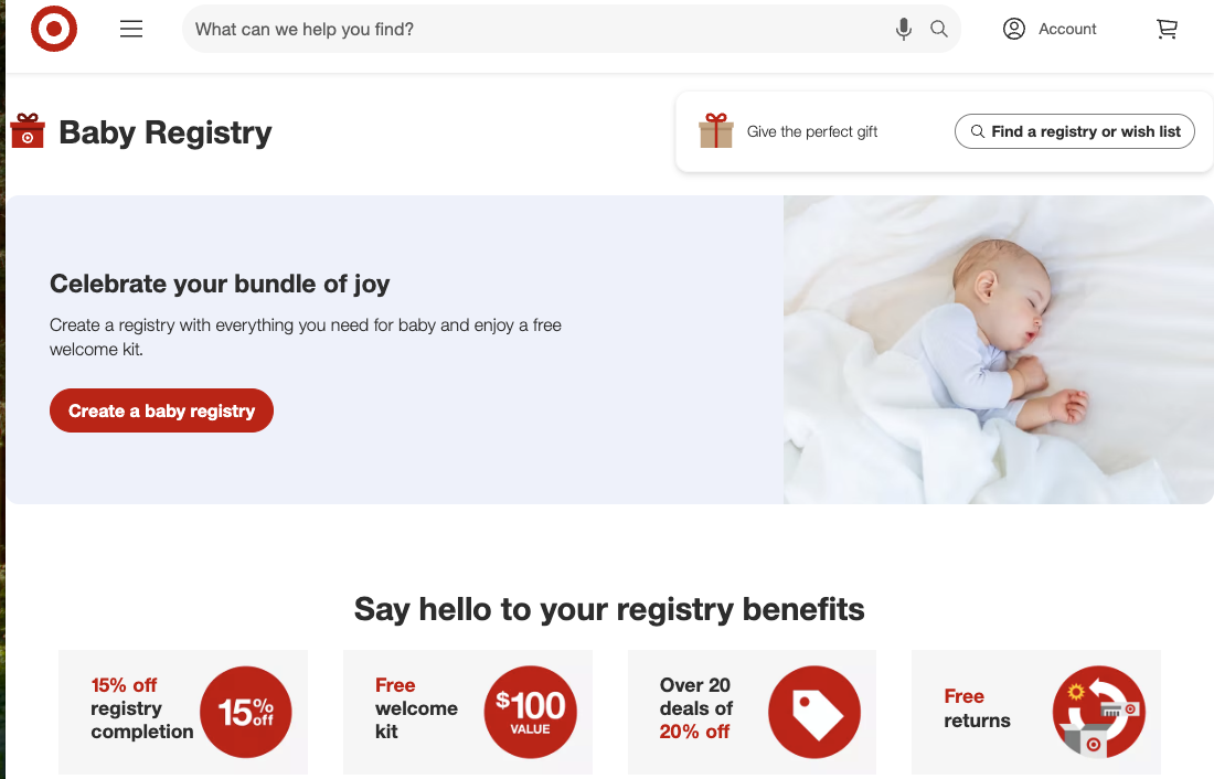Free Target Baby Registry Welcome Box
